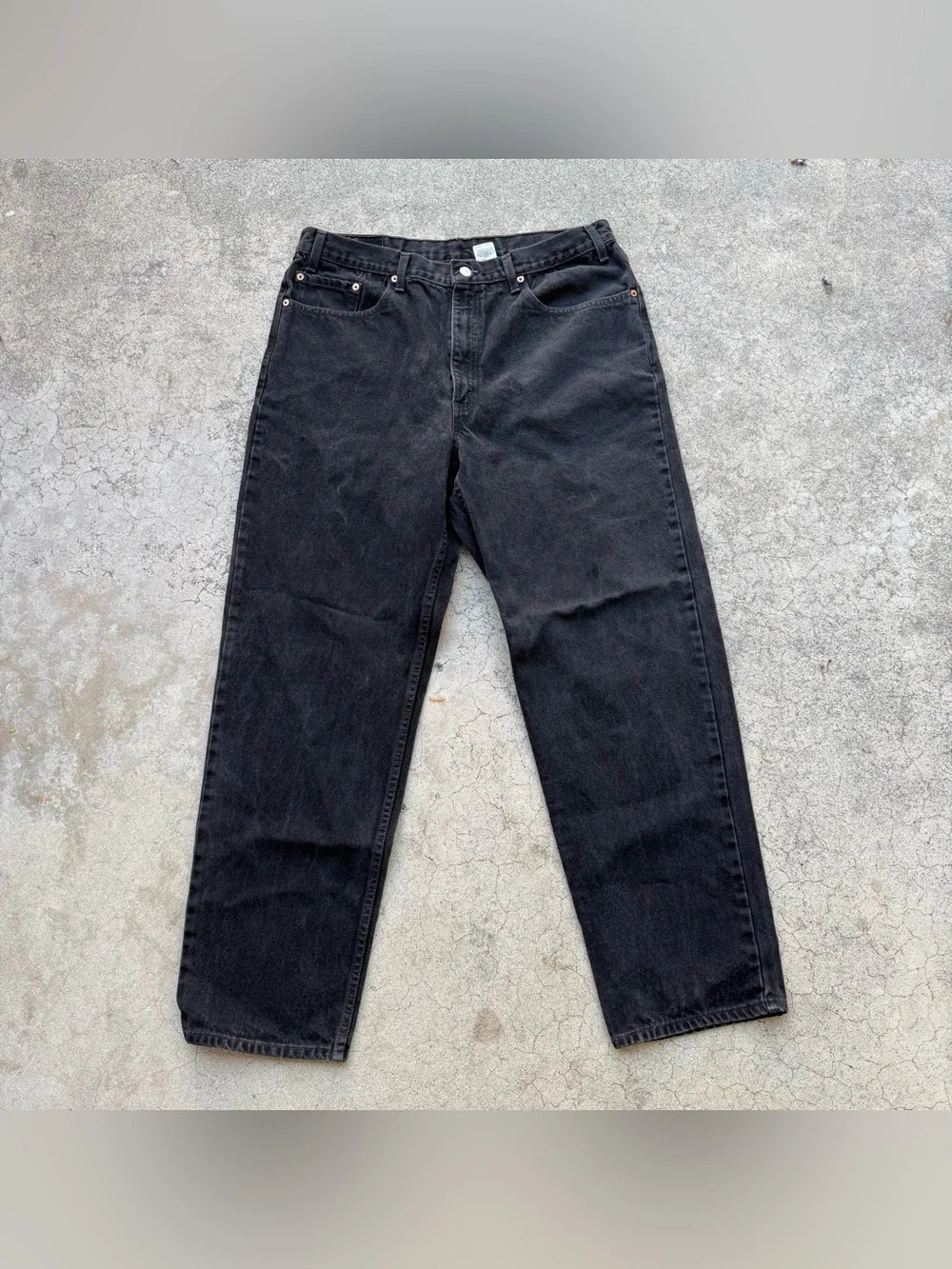 Vintage 90’s Levi’s 550 Relaxed Fit Black Denim Jeans 35x30.5